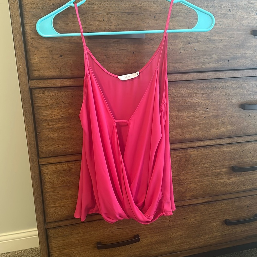 Lush tank top with front opening